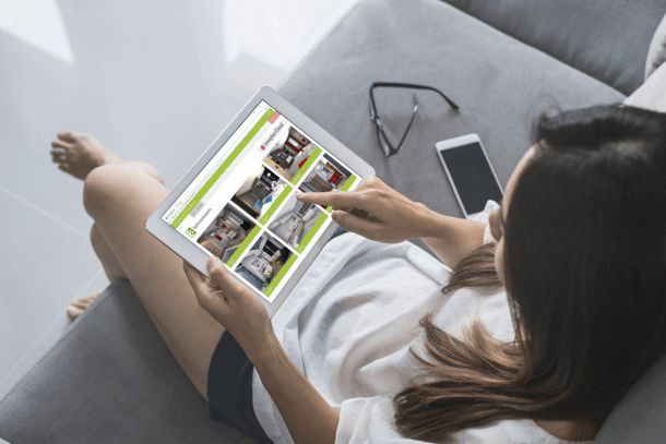 Der Online-Showroom zeigt Referenzen und inspiriert die Endkunden, eigene Ideen für Ihr Traumbad zu entwickeln