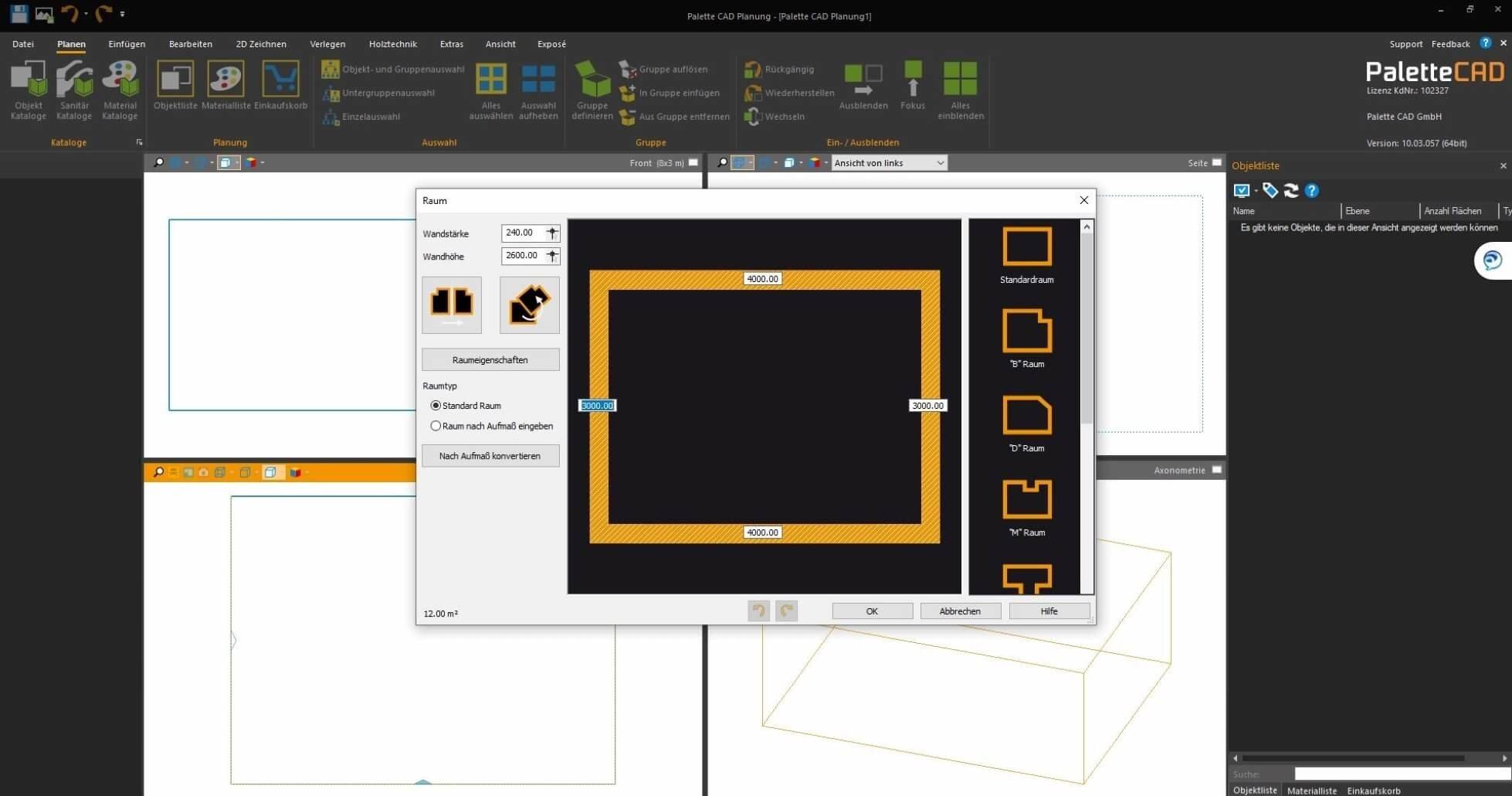 Palette CAD Profibadplaner Raumplanung
