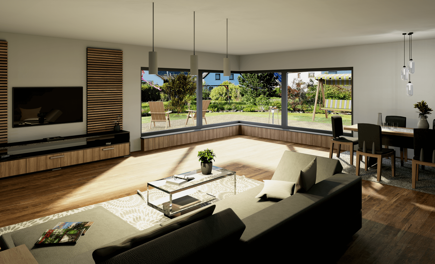 Palette CAD Profibadplaner Rendering eines Wohnbereichs