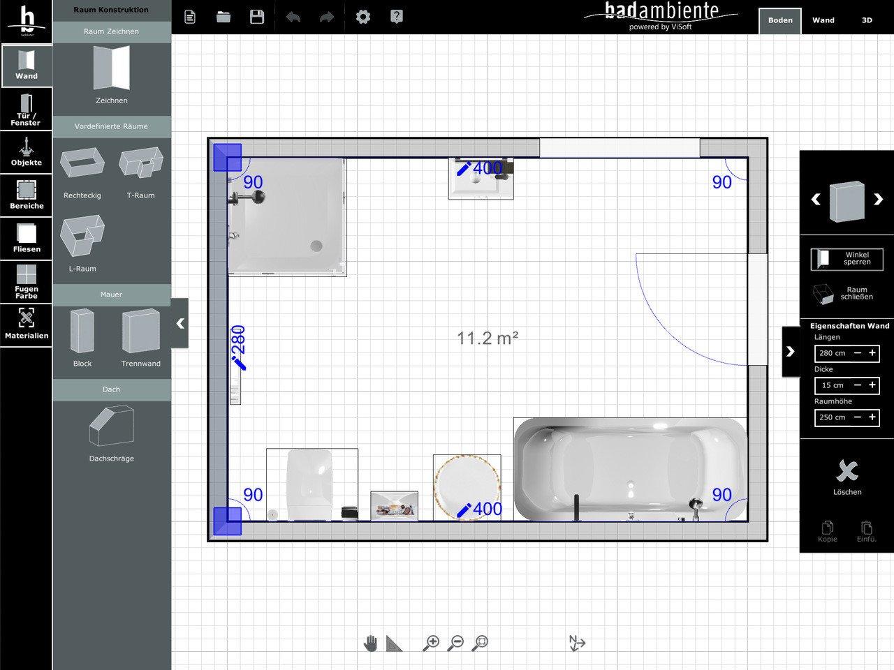 Viplan 3D Badplaner App bei Badambiente weitere Details