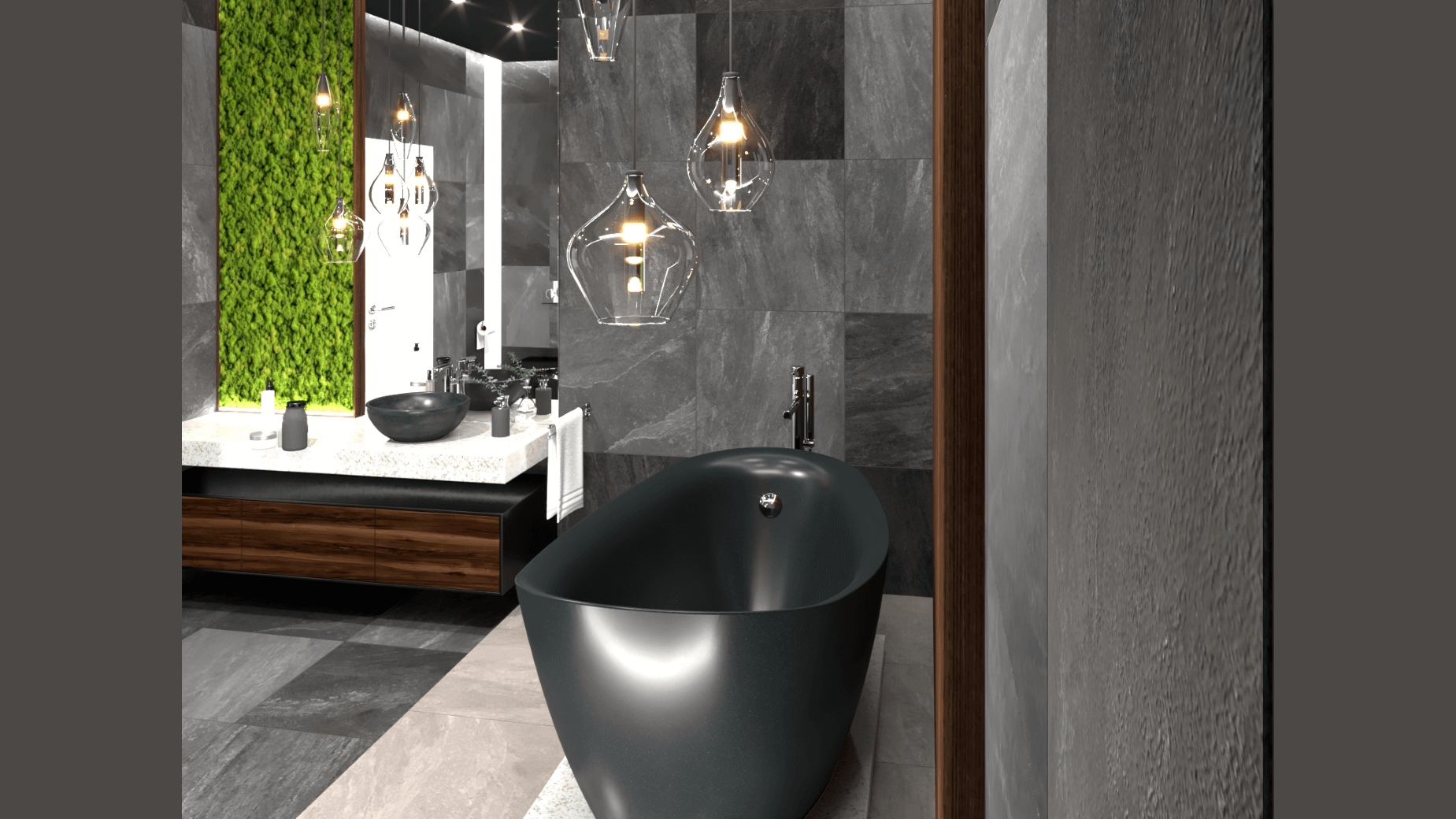 ViSoft Premium 3D Badplaner für Sanitärprofis auch schwarze Waschebecken und Wannen in der Planung möglich