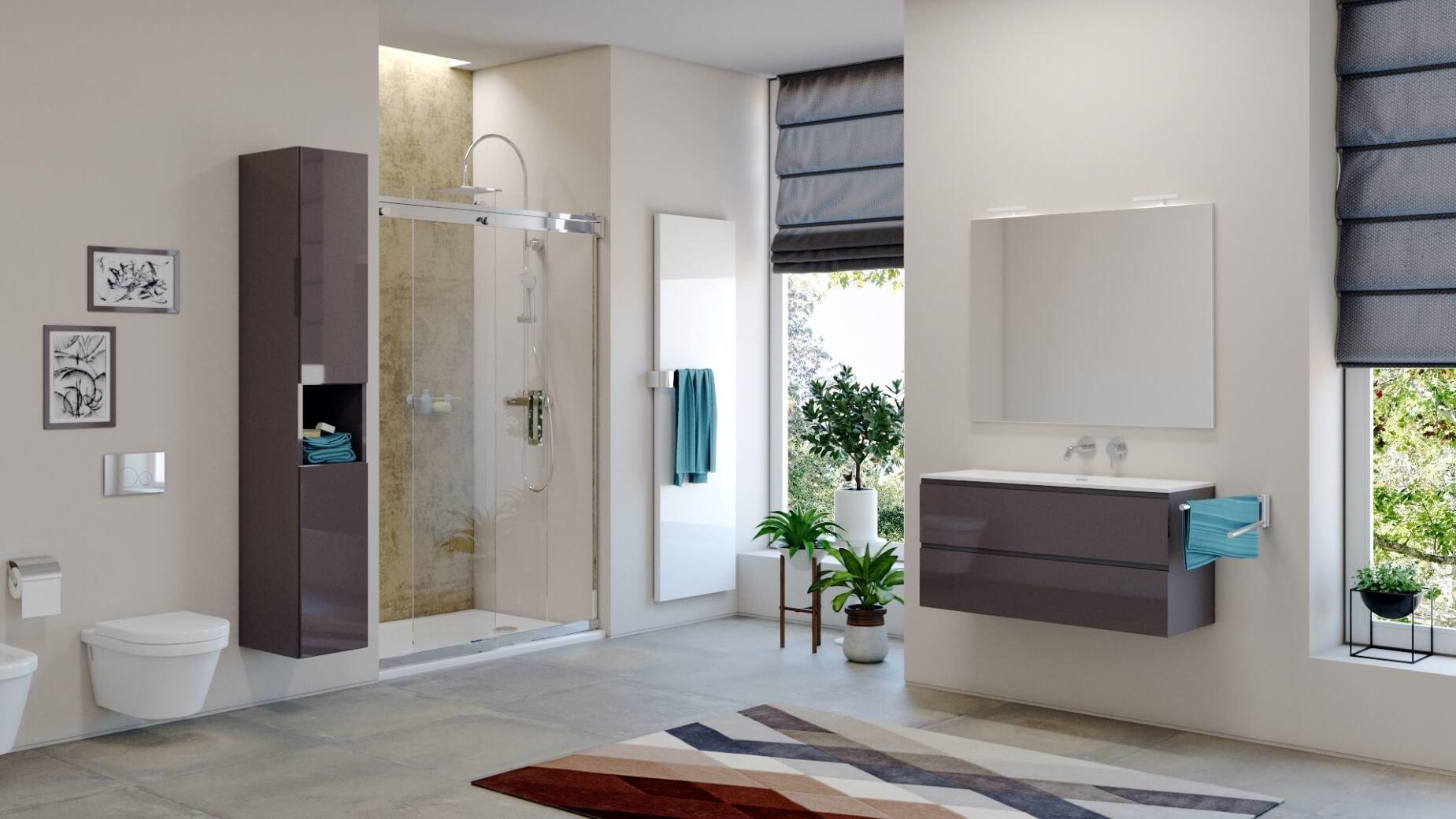 ViSoft Premium 3D Badplaner für Sanitärprofis großes Bad mit Nischendusche