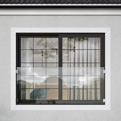 Fensterbruestung mit Glashaltern CANTO