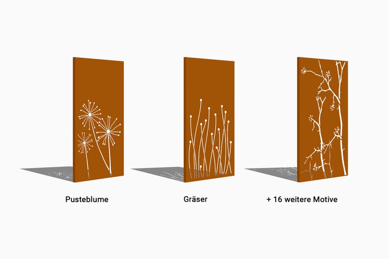 Cortenstahl Brunnen mit Motiv