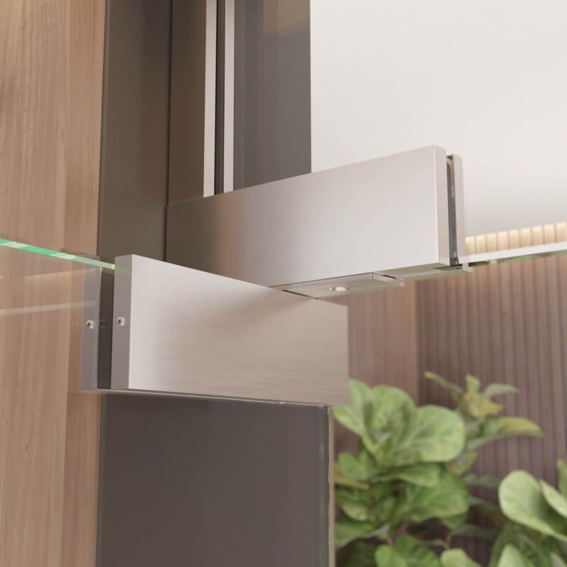 Ecktürbeschlag in Verbindung mit Oberlicht