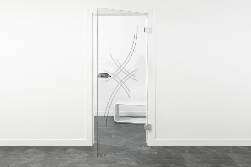 Glastür mit klassischer Eleganz