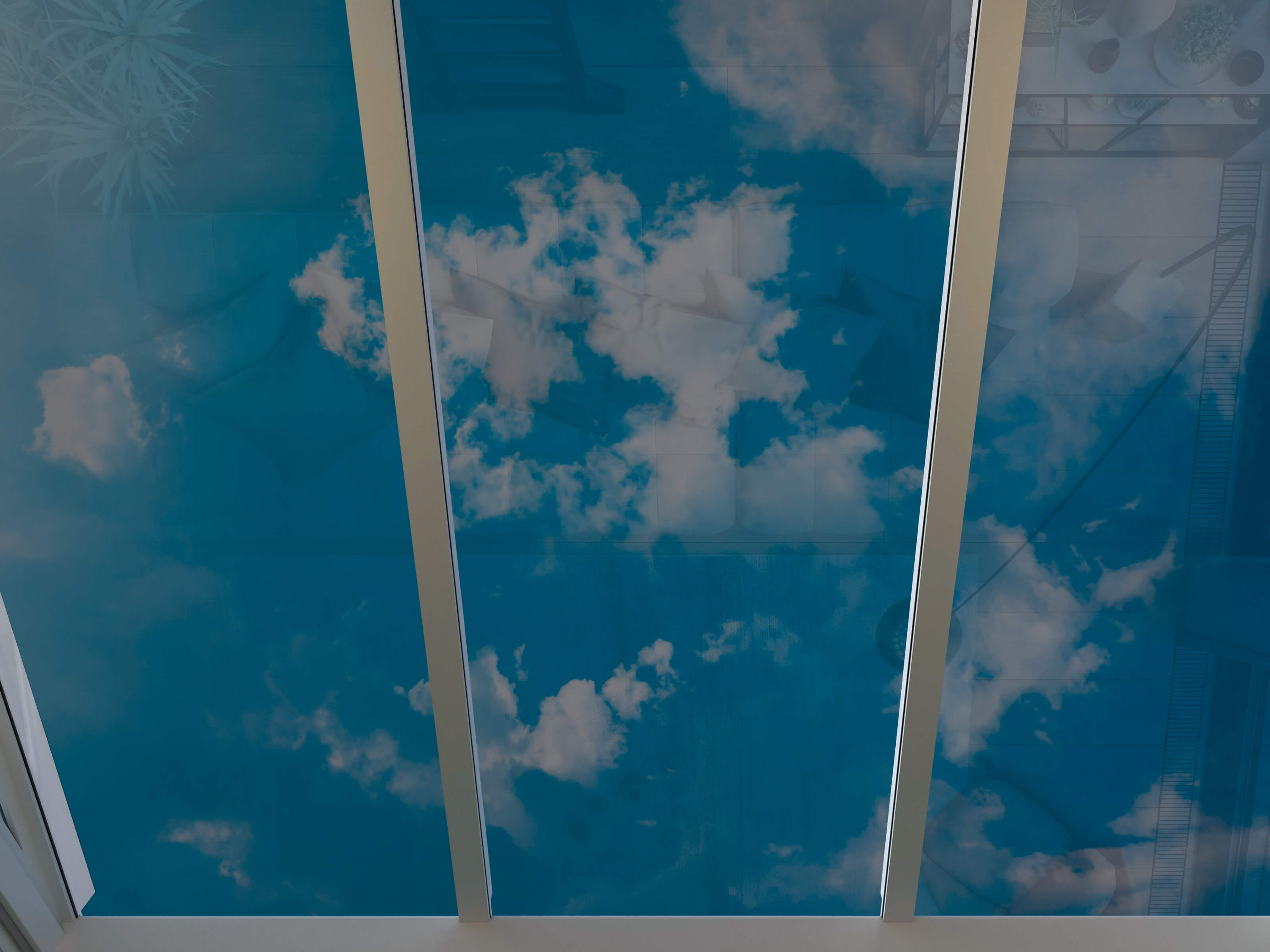 Terrassenüberdachung SKY FLEX optional mit Sonnenschutzverglasung ideal fuer den Sommergarten für kühlere Temperaturen und Schatten